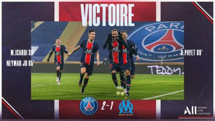 法超杯-內馬爾點射助巴黎2-1險勝馬賽，波切利首冠告捷