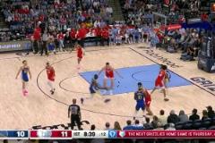 老頭你來真的？庫里首節(jié)手感爆棚，5記三分爆砍19分！