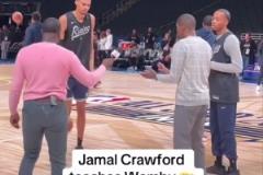 2米26玩這個？名場面：克勞福德指導文班亞馬花式動作！