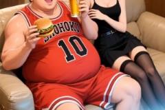 【AI】據(jù)說這是和晴子結(jié)婚之后的櫻木花道？發(fā)福了哈~