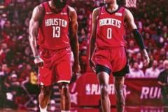 一個(gè)7分一個(gè)8分！美國火箭博主調(diào)侃：哈登將自己G7的火炬?zhèn)鞯搅私軅?格林手里