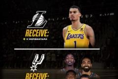 簡直白日做夢！美媒：湖人可用八村+文總+電風扇+克內(nèi)克特+一首輪，去換文班