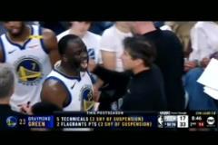 勇士危險(xiǎn)了！追夢還差2個(gè)技術(shù)犯規(guī)或2個(gè)惡意犯規(guī)就被禁賽