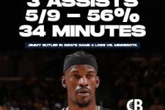 說好的40分，怎么就14分？巴特勒全場僅9次出手，末節(jié)0出手
