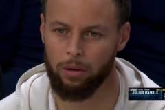 有人歡喜有人愁！蘭德爾干拔三分跳起企鵝舞庫里坐在場邊搖頭