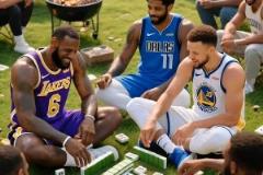 網友AI創(chuàng)作：休賽期詹庫杜歐齊聚一堂打麻將